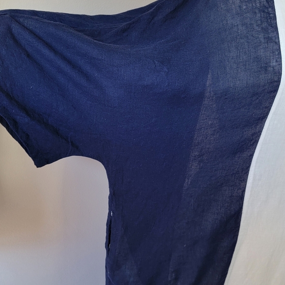 Sigrid Olsen Navy and White Maxi Dress - Picture 4 of 6